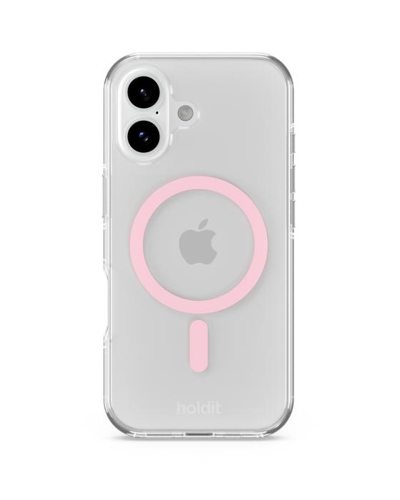 Bild 1, holdit iPhone 17 MagSafe Mobilskal Pink/Transparent