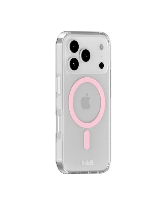 Bild 2, holdit iPhone 17 Pro MagSafe Mobilskal Pink/Transparent