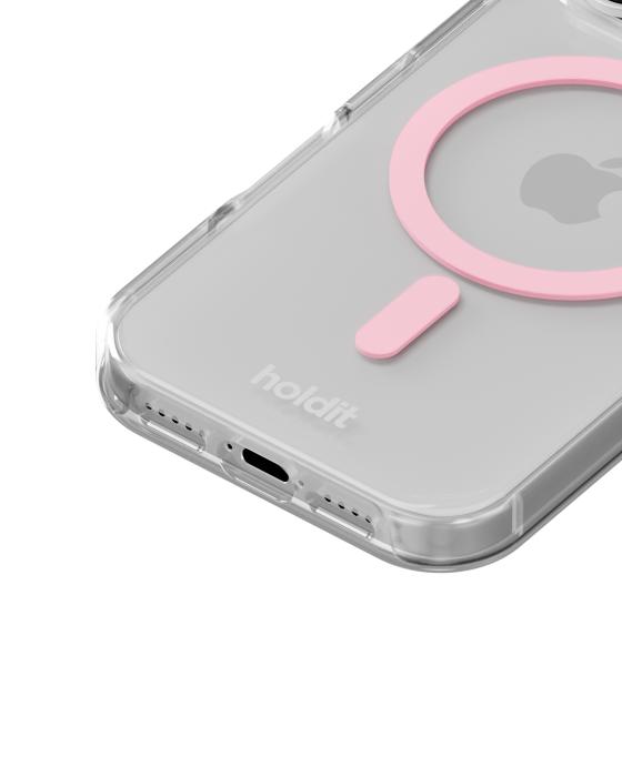 Bild 3, holdit iPhone 17 Pro MagSafe Mobilskal Pink/Transparent