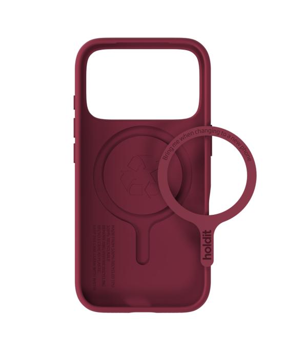 Bild 4, holdit iPhone 17 Pro Mobilskal Soft MagSafe Red Velvet
