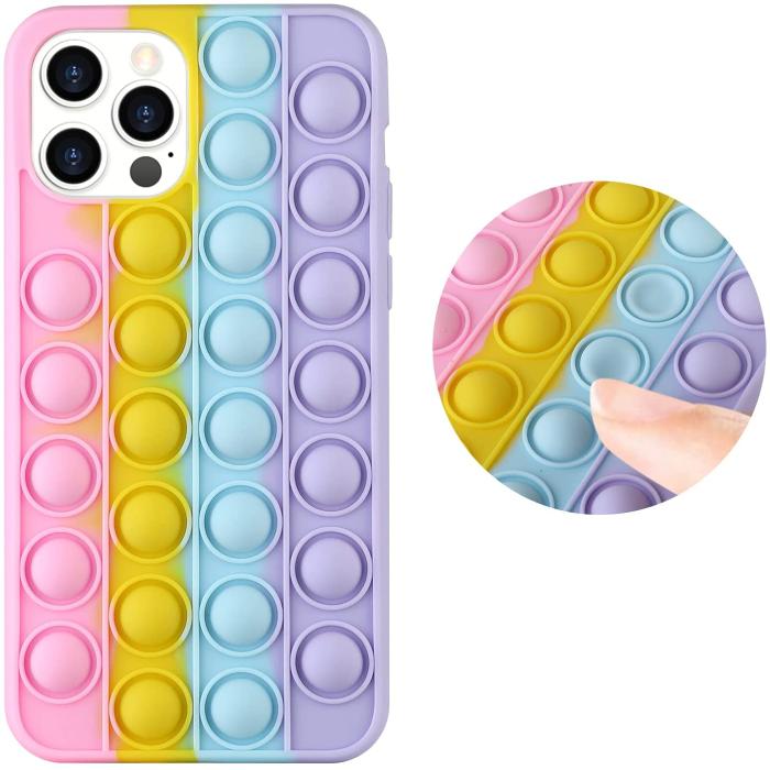 Bild 1, iPhone 12 Pro Max - Pop It Fidget Skal - Multicolor
