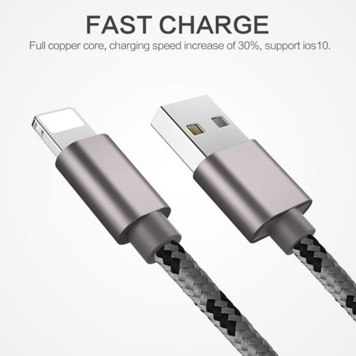 Bild 2, Lightning Laddning Kabel - Grå 1m