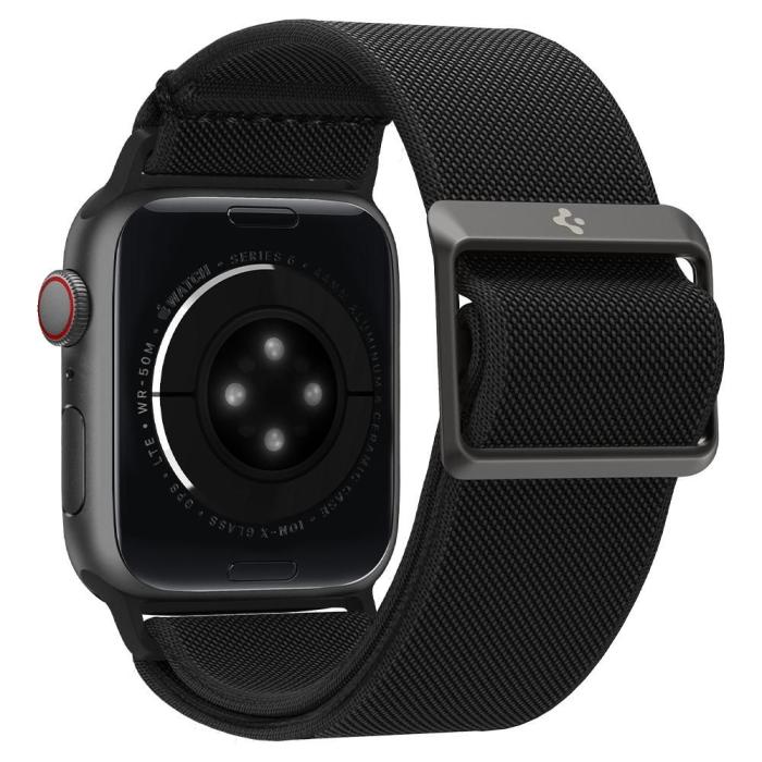Bild 2, Spigen Apple Watch 42/44/45/46/49 mm Armband Fit Lite Svart