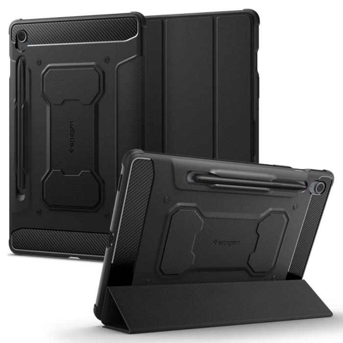 Bild 1, Spigen Galaxy Tab S9 FE Fodral Rugged Armor 'Pro' Svart