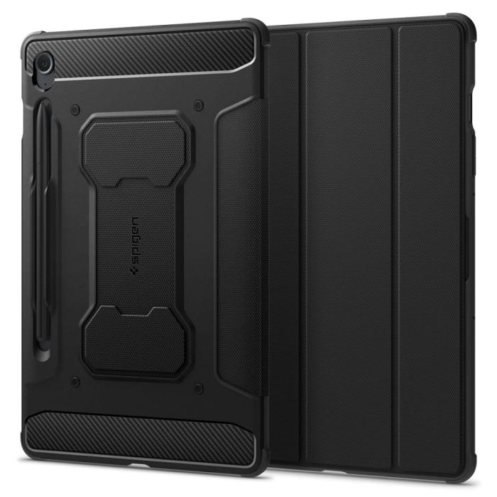 Bild 3, Spigen Galaxy Tab S9 FE Fodral Rugged Armor 'Pro' Svart
