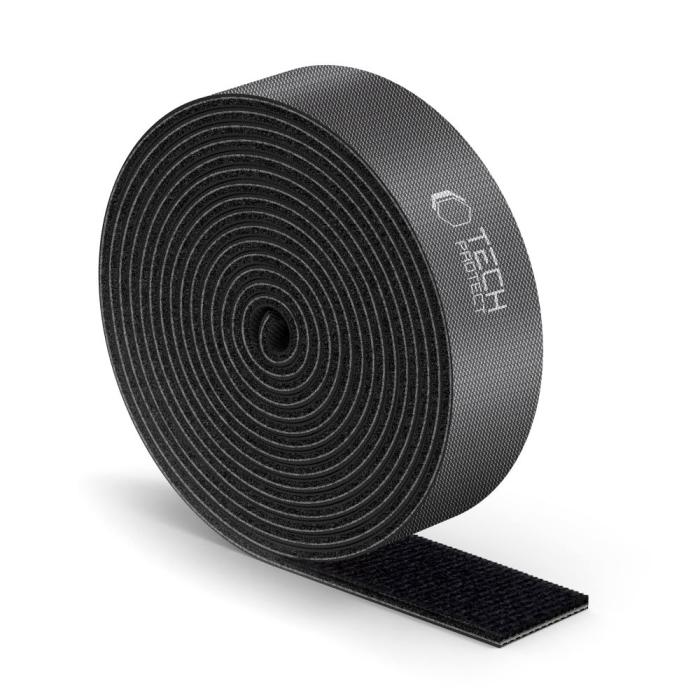 Bild 1, Tech-Protect 3 m Kabelorganiserare Velcro Svart
