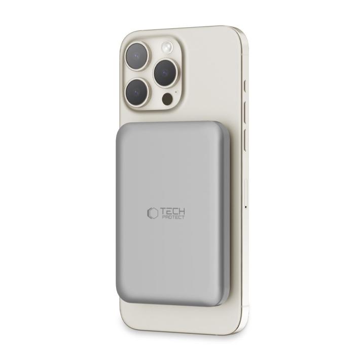Bild 2, Tech-Protect 5000 mAh MagSafe Powerbank LifeMag Titanium