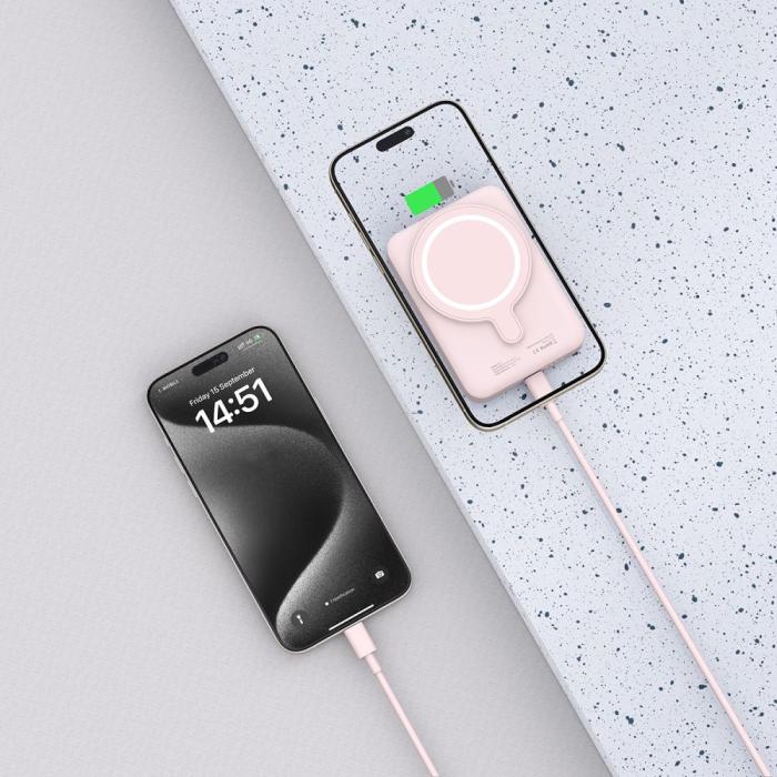 Bild 6, Tech-Protect 10000 mAh MagSafe Powerbank LifeMag Rosa