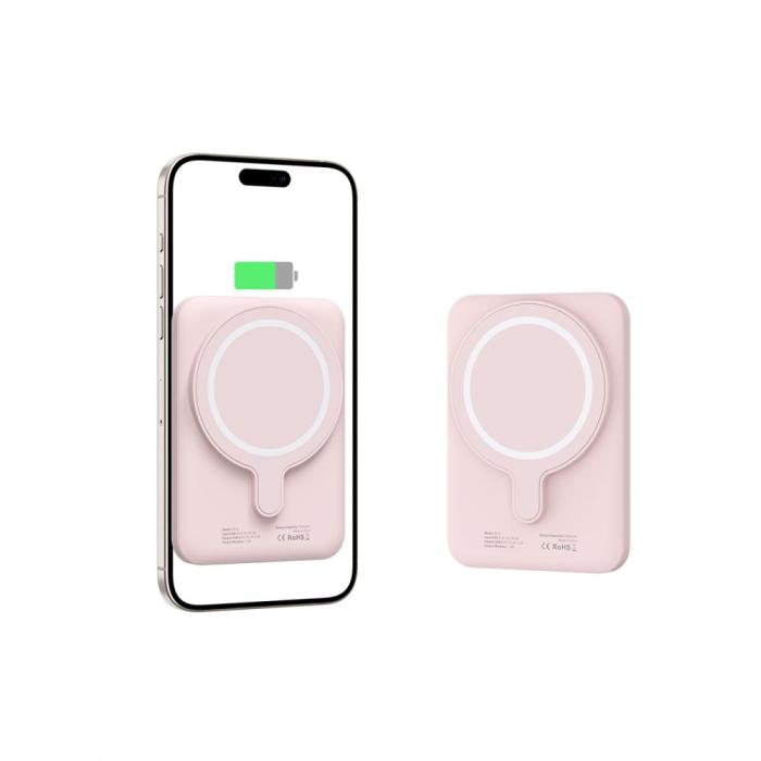 Bild 4, Tech-Protect 5000 mAh MagSafe Powerbank LifeMag Rosa