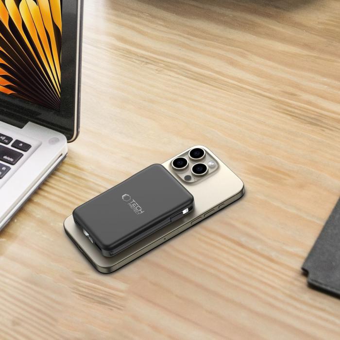 Bild 6, Tech-Protect 10000 mAh MagSafe Powerbank LifeMag Svart