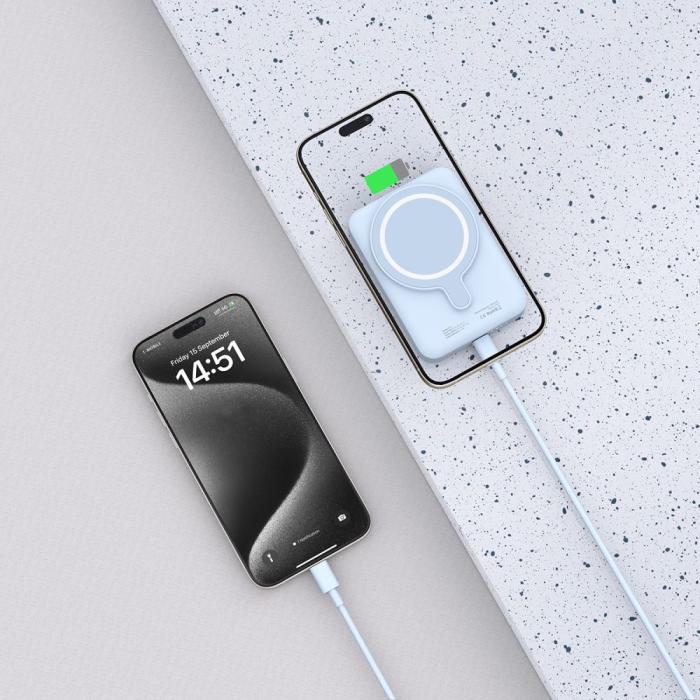 Bild 5, Tech-Protect 10000 mAh MagSafe Powerbank LifeMag Blå