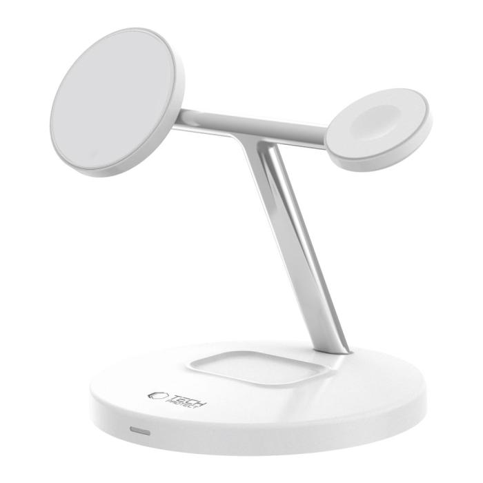 Bild 4, Tech-Protect 15W Qi 3in1 Trådlös MagSafe Laddare Vit