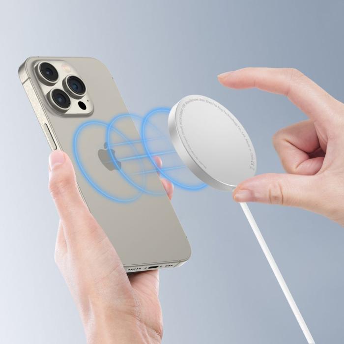 Bild 4, Tech-Protect 15W Qi Magnetisk MagSafe Laddare Trådlös Vit