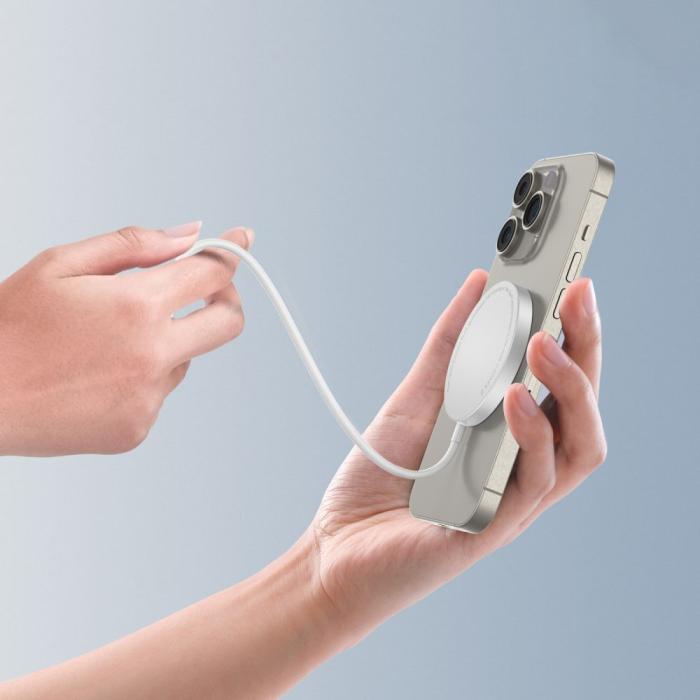 Bild 5, Tech-Protect 15W Qi Magnetisk MagSafe Laddare Trådlös Vit