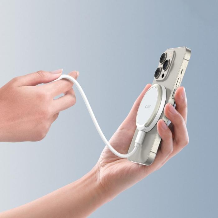 Bild 6, Tech-Protect 15W Qi Magnetisk MagSafe Laddare Trådlös Vit