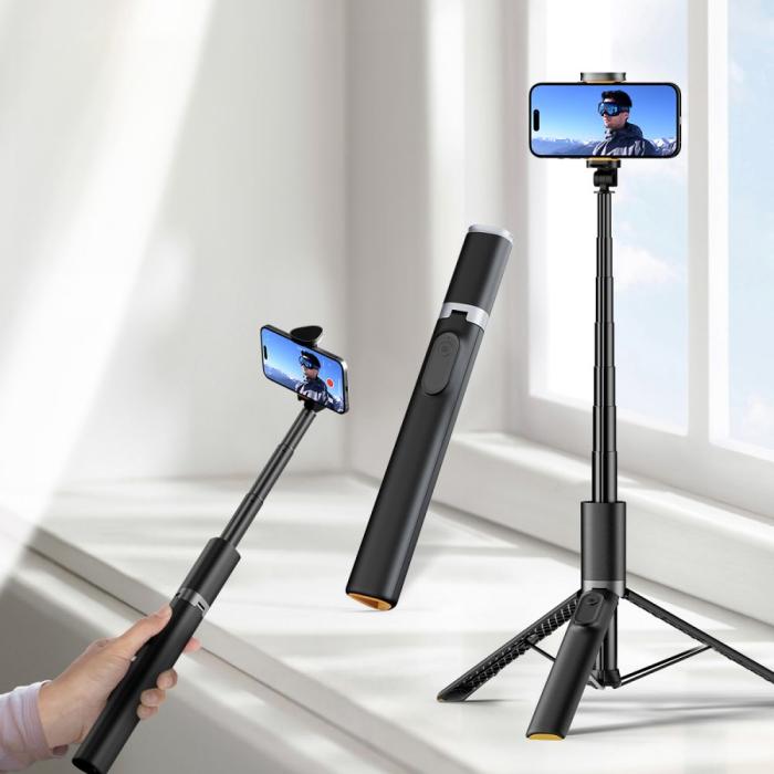 Bild 4, Tech-Protect Bluetooth Selfiestick Tripod Svart