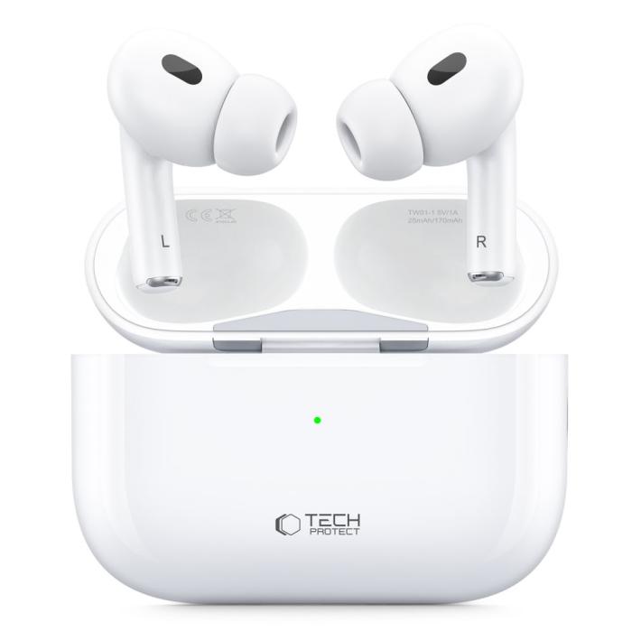 Bild 2, Tech-Protect Hörlurar In-Ear UltraBoost TWS Vit