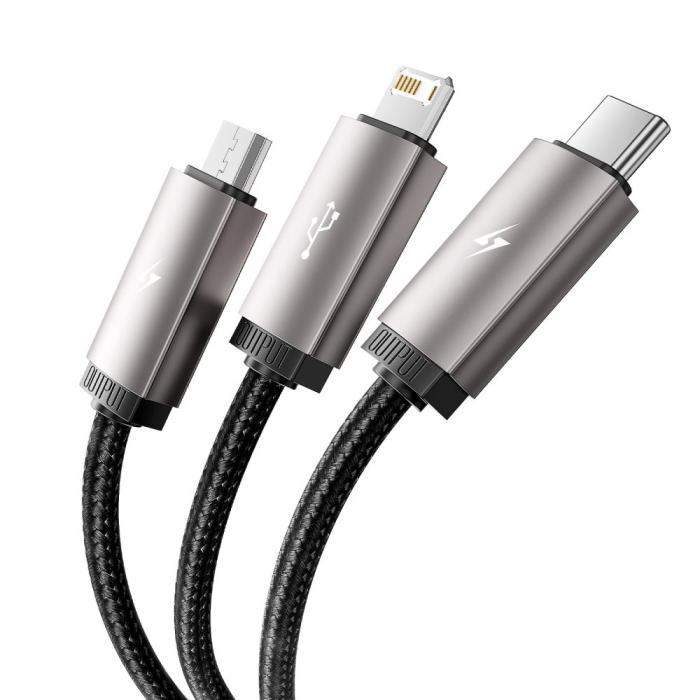 Bild 4, Tech-Protect 1 m 3.5A 3in1 USB-C/Lightning/Micro Kabel UltraBoost