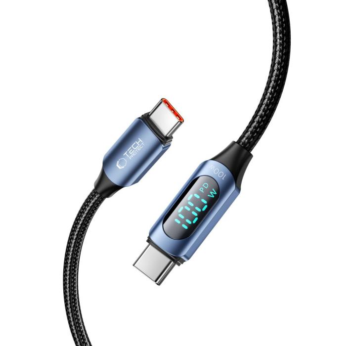Bild 2, Tech-Protect 2 m 100W/5A PD USB-C - USB-C Kabel UltraBoost LED