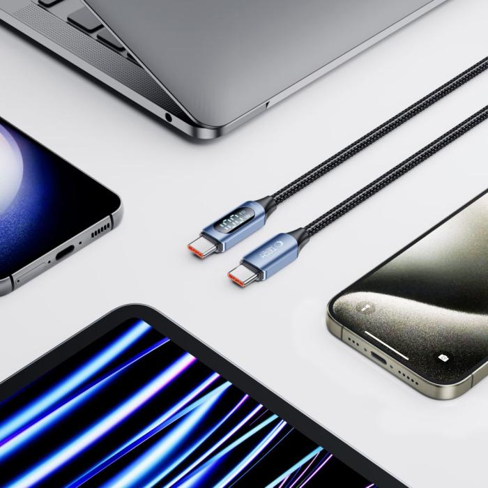 Bild 5, Tech-Protect 1 m 100W/5A PD USB-C - USB-C Kabel UltraBoost LED