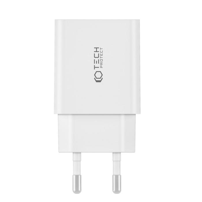 Bild 4, Tech-Protect 25W Väggladdare PD Inkl. USB-C Kabel UltraBoost Vit