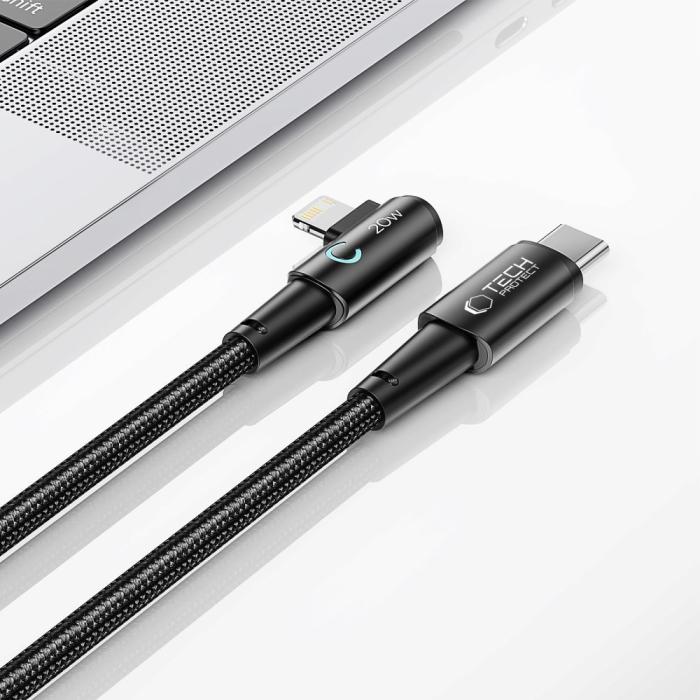 Bild 2, Tech-Protect 1 m 20W/3A PD Lightning - USB-C Kabel UltraBoost Grå