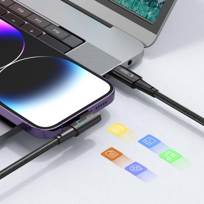 Bild 3, Tech-Protect 1 m 20W/3A PD Lightning - USB-C Kabel UltraBoost Grå