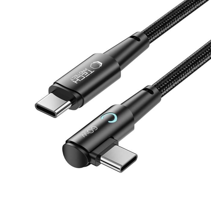 Bild 3, Tech-Protect 2 m 60W/6A USB-C - USB-C Kabel UltraBoost Grå