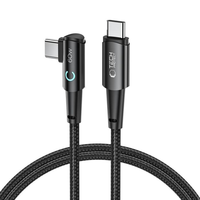 Bild 1, Tech-Protect 1 m 60W/6A USB-C - USB-C Kabel UltraBoost Grå