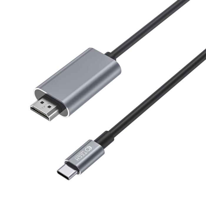 Bild 3, Tech-Protect 2 m 4K 60Hz USB-C - HDMI Kabel UltraBoost Svart