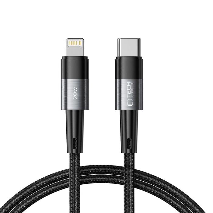 Bild 1, Tech-Protect 1 m 20W/3A PD Lightning - USB-C Kabel UltraBoost Grå