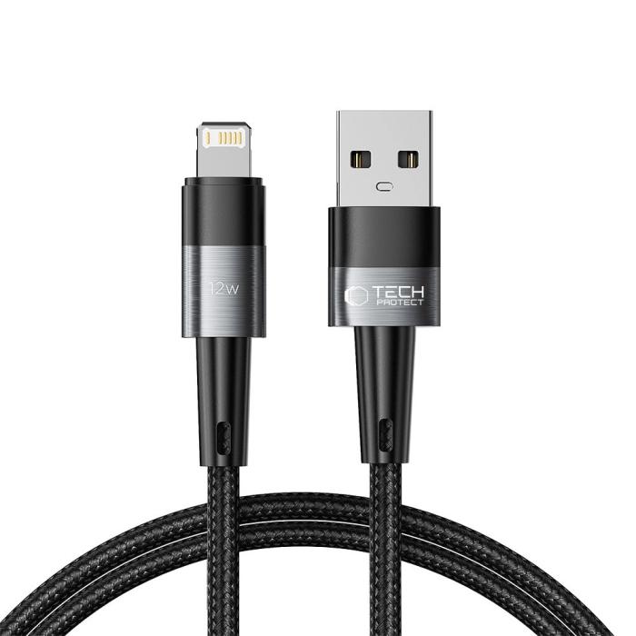 Bild 1, Tech-Protect 1 m 12W/2.4A Lightning Kabel UltraBoost Grå