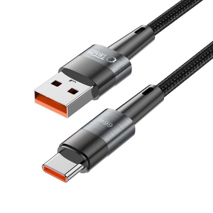 Bild 3, Tech-Protect 2 m 66W/6A USB-C Kabel UltraBoost Grå