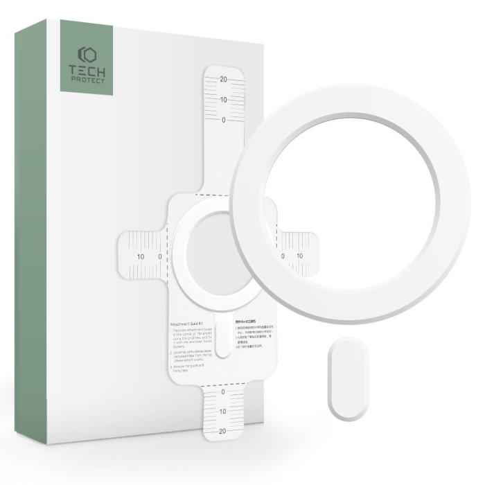 Bild 1, Tech-Proctet Universal Magnetisk MagSafe Ring Vit