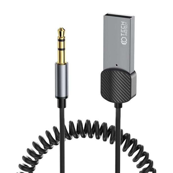 Bild 1, Tech-Protect AUX - USB-A Bluetooth Adapter UltraBoost Grå