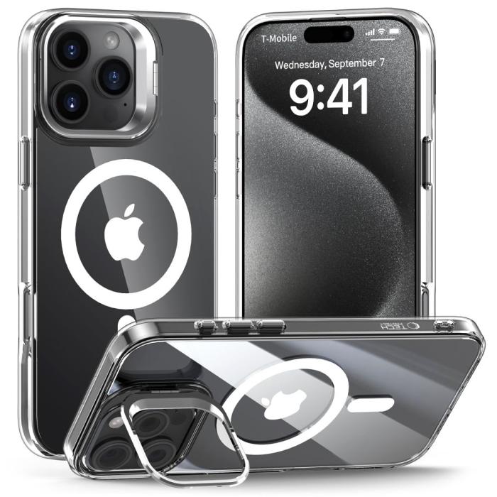 Bild 1, Tech-Protect iPhone 16 Pro Skal MagSafe MagStand Clear