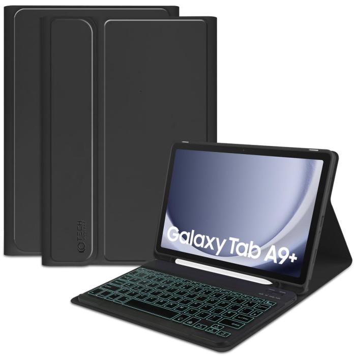 Bild 1, Tech-Protect Galaxy Tab A9 Plus Fodral SC Tangentbord Svart