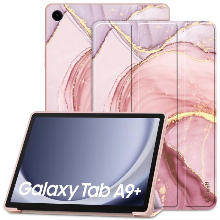 Bild 1, Tech-Protect Galaxy Tab A9 Plus Fodral SmartCase Marble