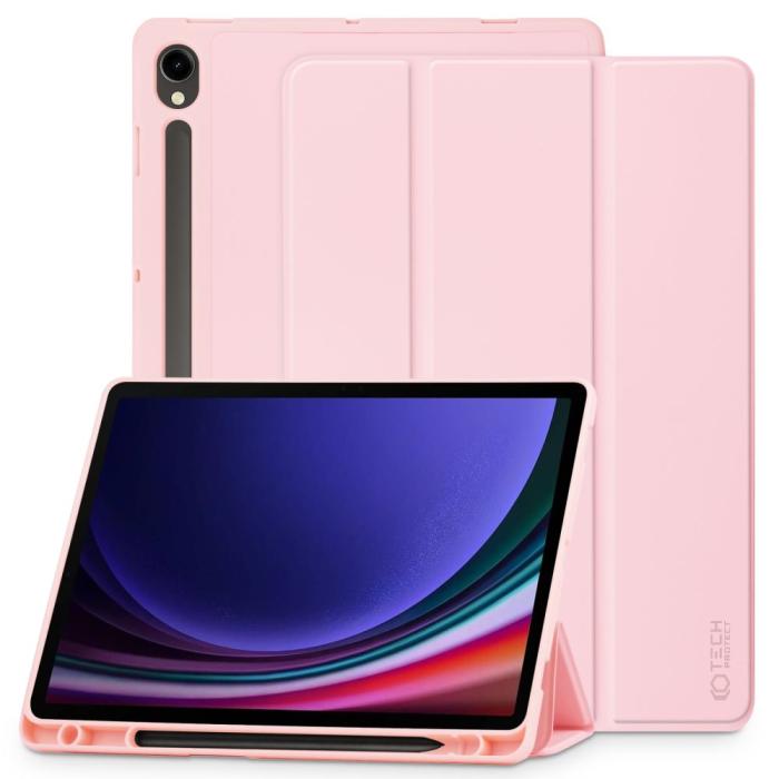 Bild 1, Tech-Protect Galaxy Tab S9 FE Fodral SmartCase Pennhållare Rosa