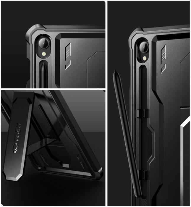 Bild 6, Tech-Protect Galaxy Tab S10 FE / Tab S9 Skal Kevlar Pro Svart