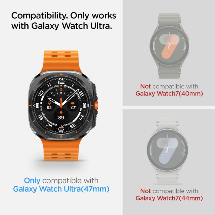 Bild 6, Spigen Galaxy Watch Ultra (2025) / 47 mm 2-PACK Skärmskydd 