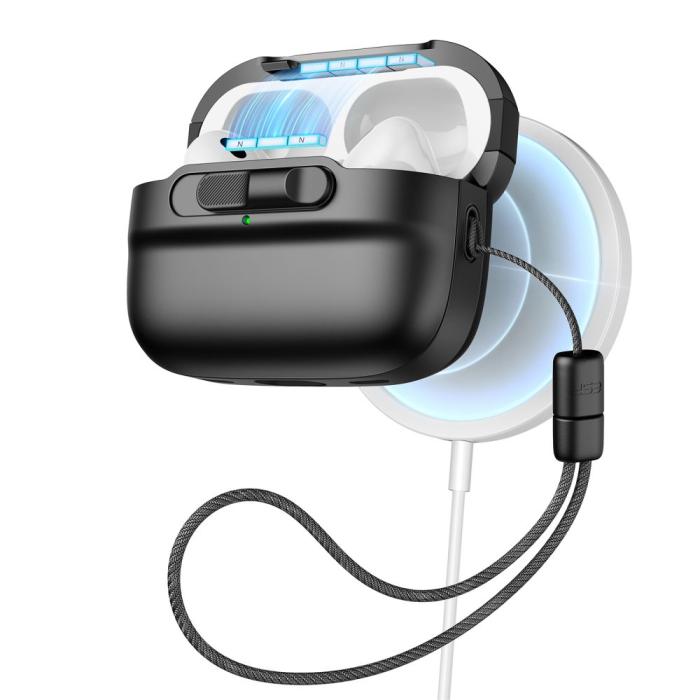 Bild 1, ESR AirPods Pro 1/2 Skal MagSafe Pulse HaloLock Svart