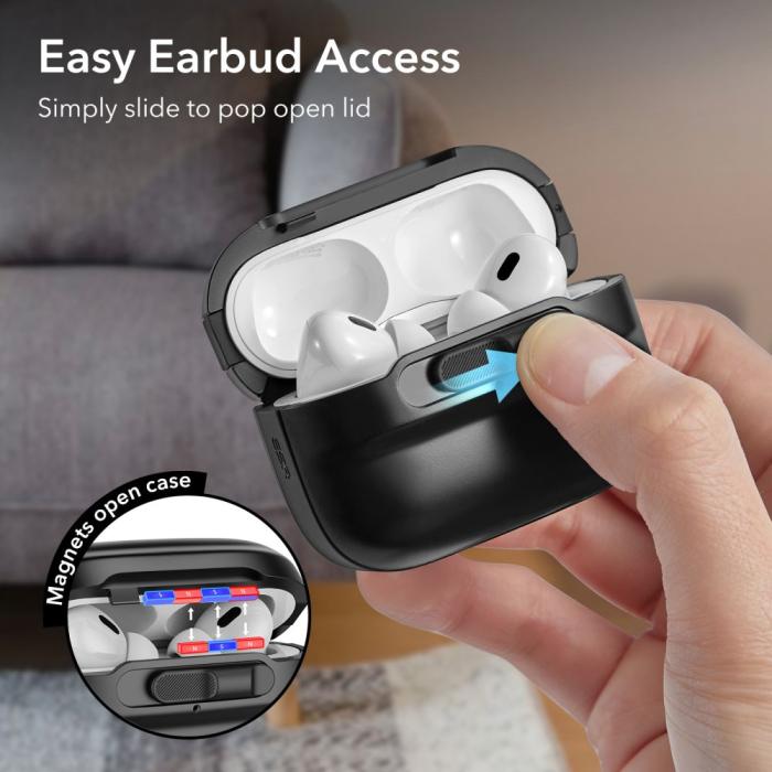 Bild 4, ESR AirPods Pro 1/2 Skal MagSafe Pulse HaloLock Svart