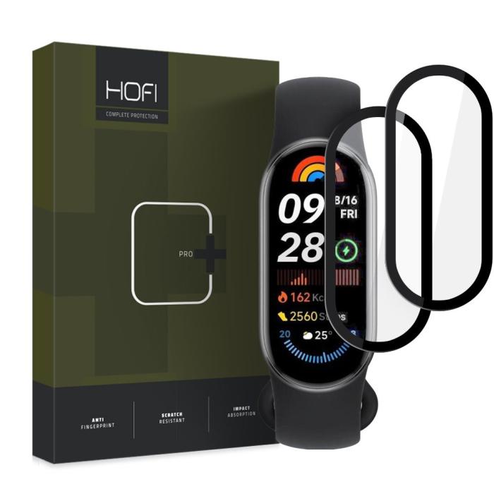 Bild 1, HOFI Xiaomi Smart Band 9 2-PACK Skärmskydd Pro+ Hybrid Glas Svart