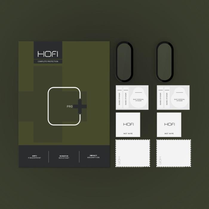 Bild 2, HOFI Xiaomi Smart Band 9 2-PACK Skärmskydd Pro+ Hybrid Glas Svart