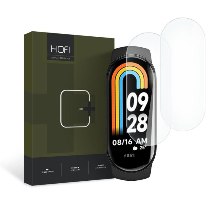 Bild 1, HOFI Xiaomi Smart Band 9/8 2-PACK Skärmskydd HydroFlex Pro+
