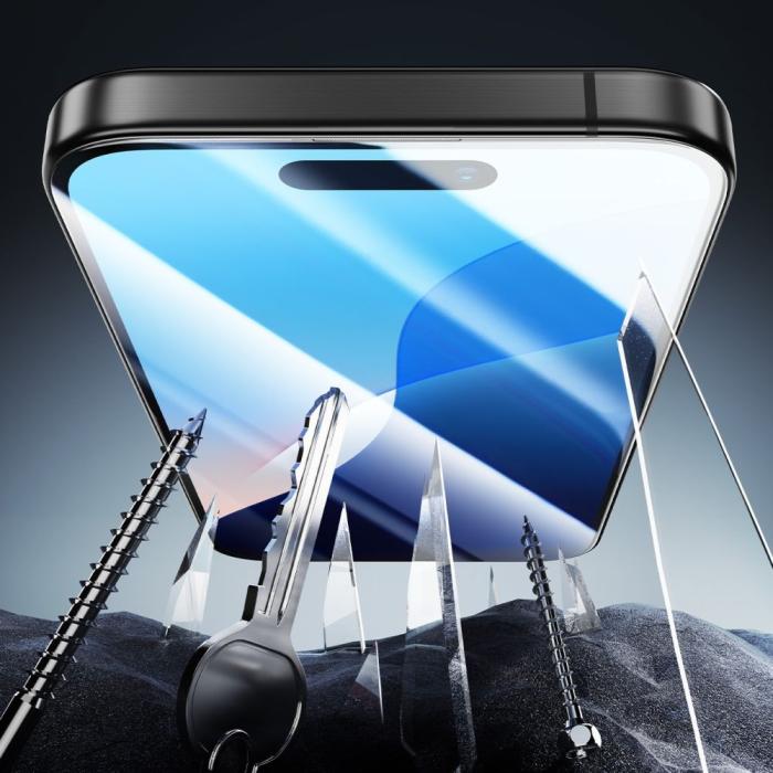 Bild 3, ESR iPhone 16 Pro Max Skärmskydd Armorite Med Ram Svart