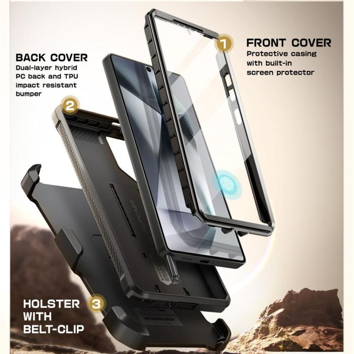 Bild 4, Supcase Galaxy S25 Ultra Skal 2-SET Unicorn Beetle Pro Svart