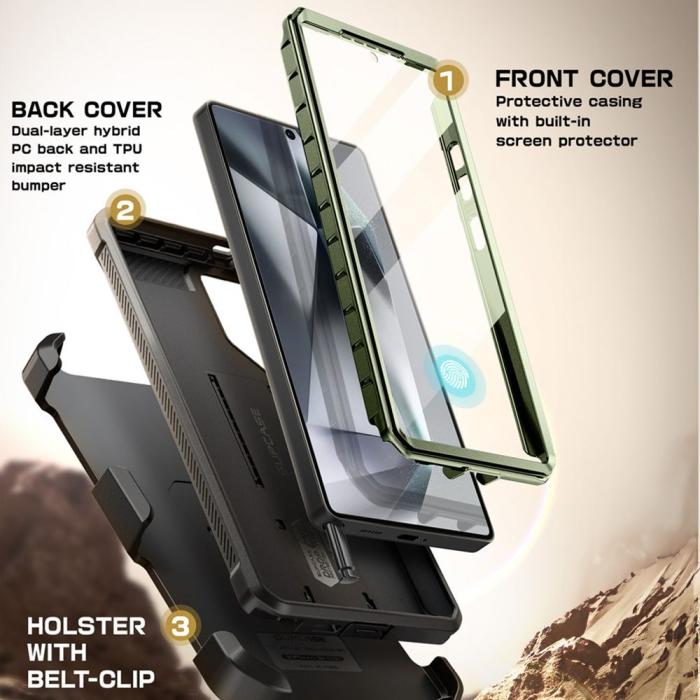 Bild 4, Supcase Galaxy S25 Ultra Skal 2-SET Unicorn Beetle Pro Guldan