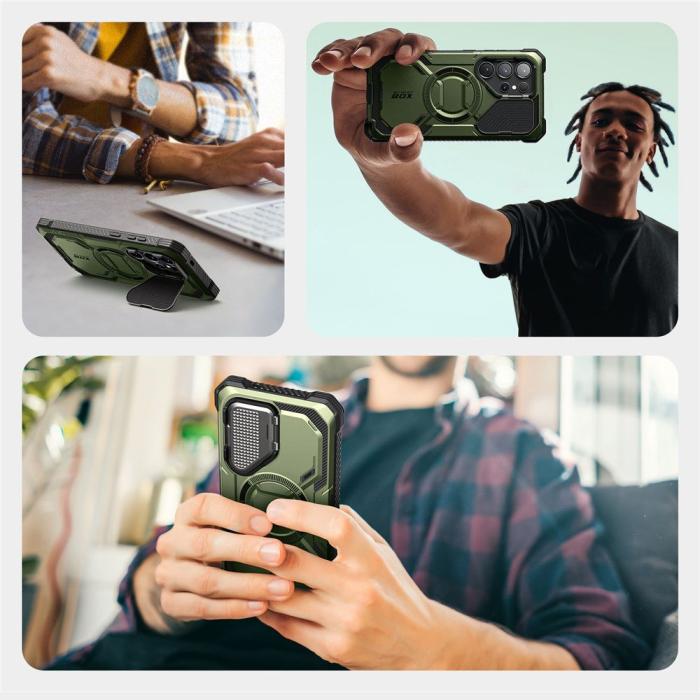 Bild 5, Supcase Galaxy S25 Ultra Skal MagSafe Iblsn ArmorBox Guldan